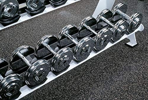 American Floor Mats 1/4in (7mm) Thick 10% Blue/Grey 4' x 17' Heavy Duty Rubber Rolls, Protective Exercise Mats, Home Gym Rubber Flooring