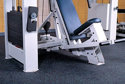 American Floor Mats 1/4in (7mm) Thick 10% Blue/Grey 4' x 17' Heavy Duty Rubber Rolls, Protective Exercise Mats, Home Gym Rubber Flooring